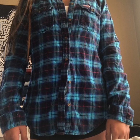 Blue Hollister flannel - Picture 4 of 4